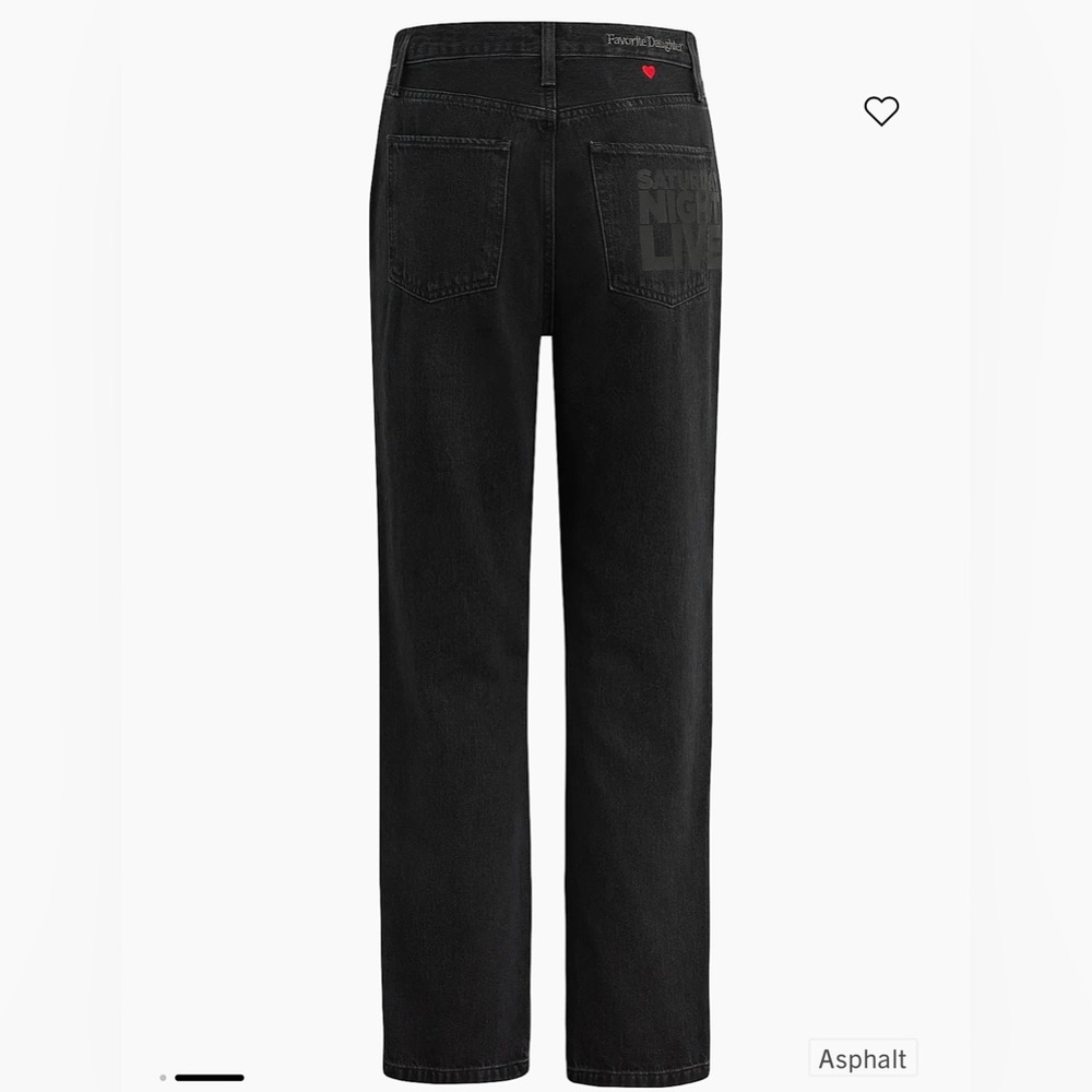 Favorite Daughter Charcoal Straight Jeans